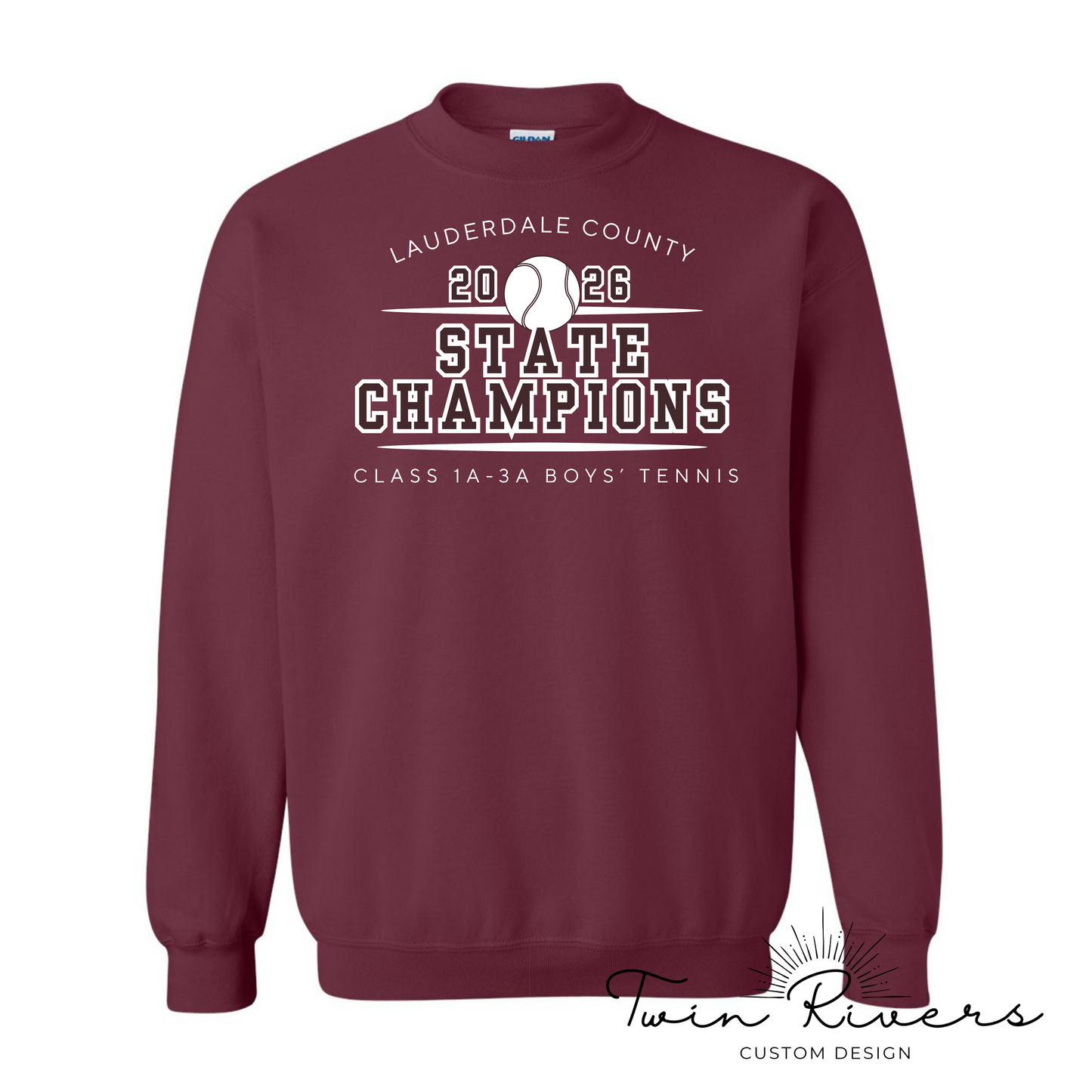 LC Boys' Tennis Champions - Maroon & White