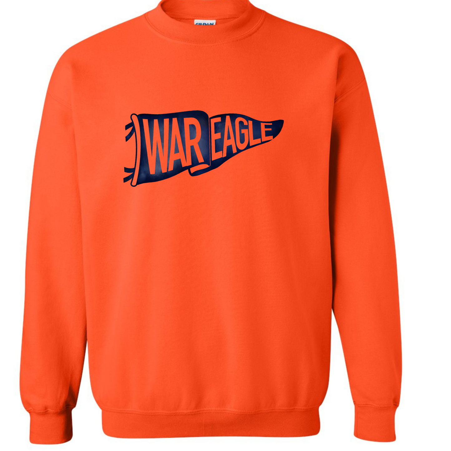 War Eagle Pennant - Gildan Orange Sweatshirt