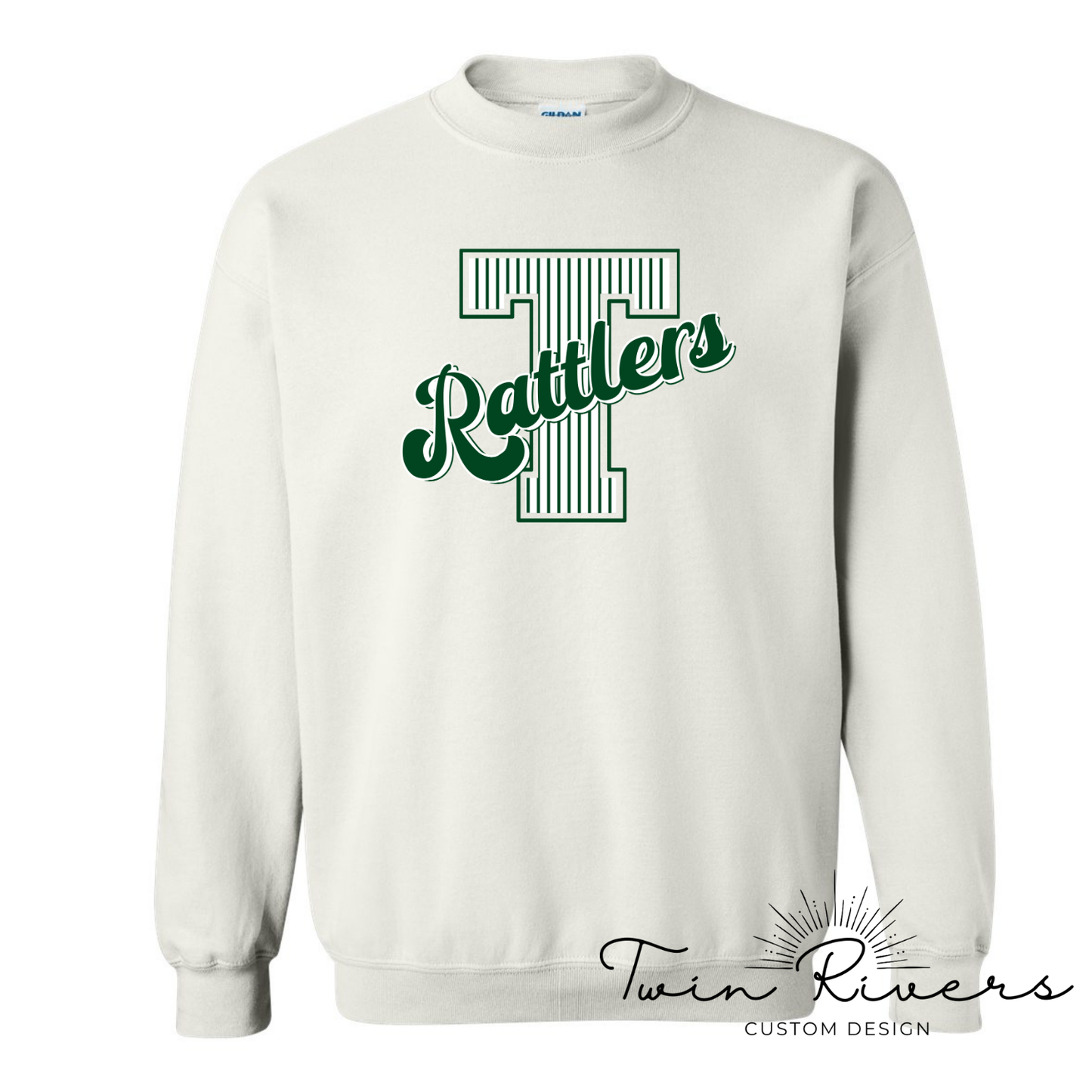 Tanner Rattlers Striped Varsity Letter Sweatshirts