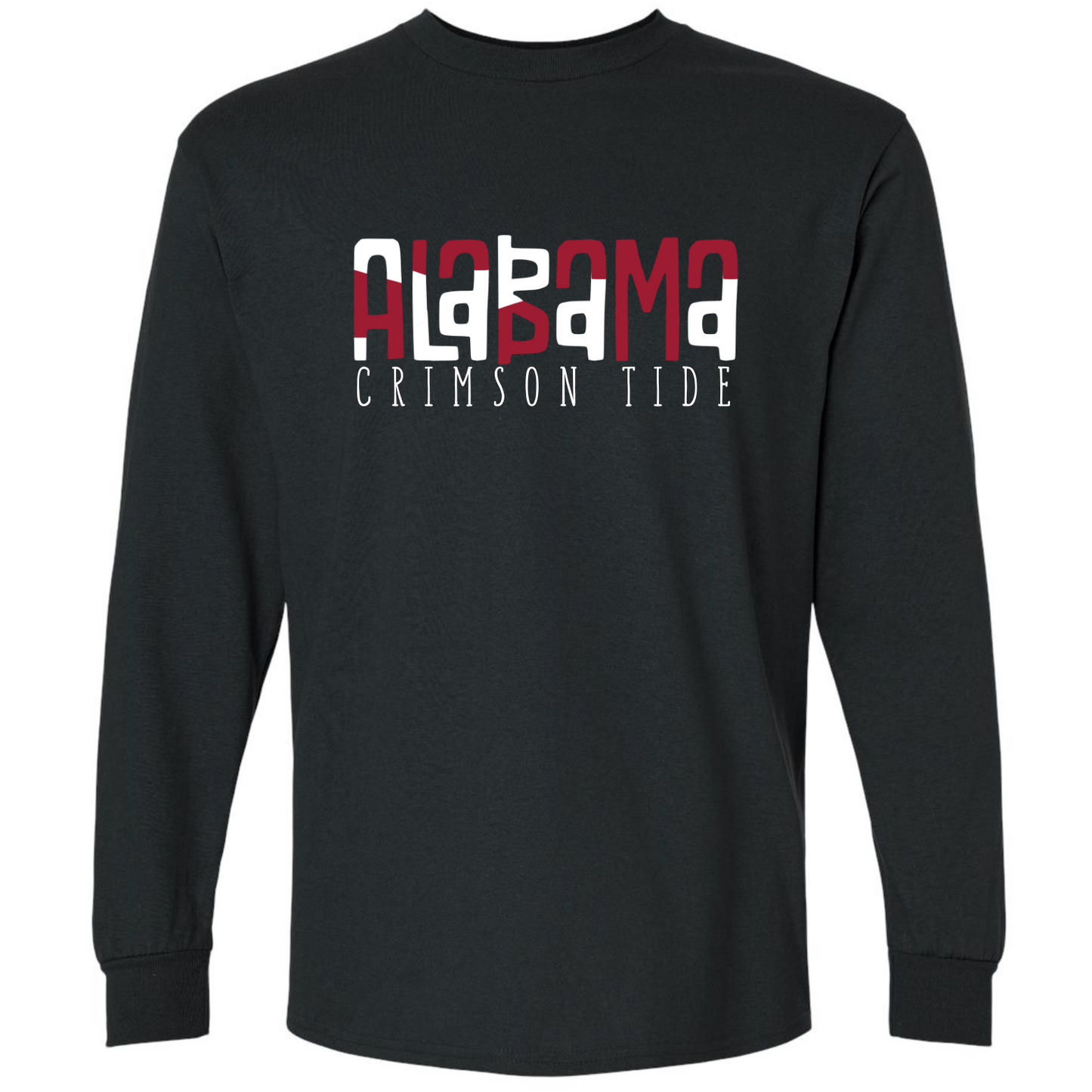 Alabama Crimson Tide - Black Gildan Long sleeve