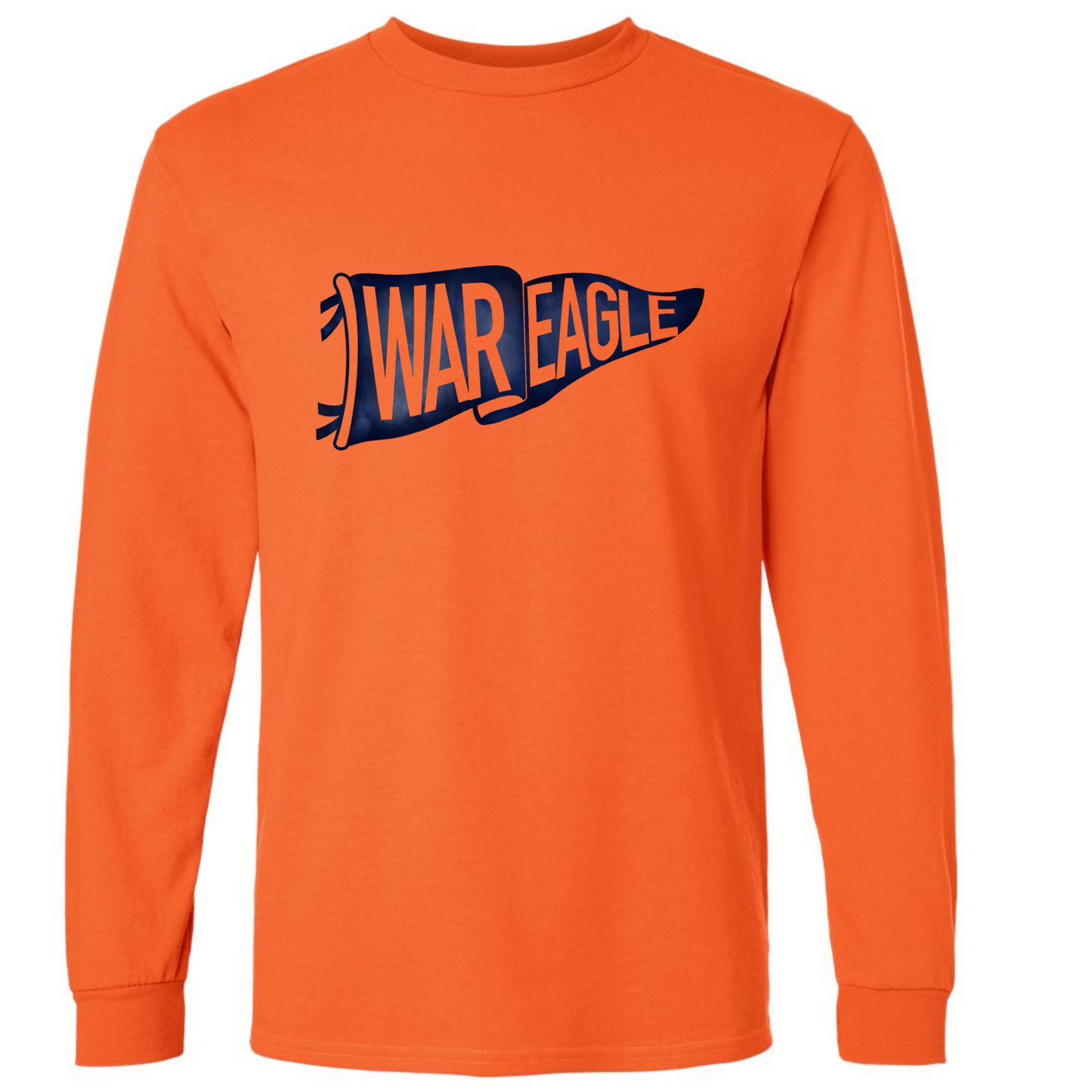 War Eagles Pennant - Gildan Orange Long Sleeve