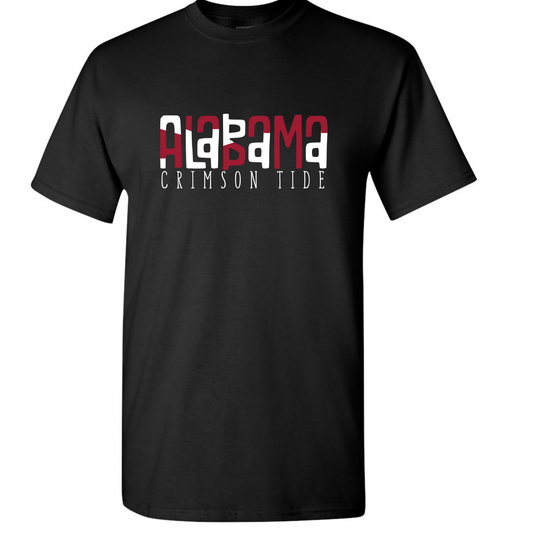 Alabama Crimson Tide - Black Gildan Short Sleeve