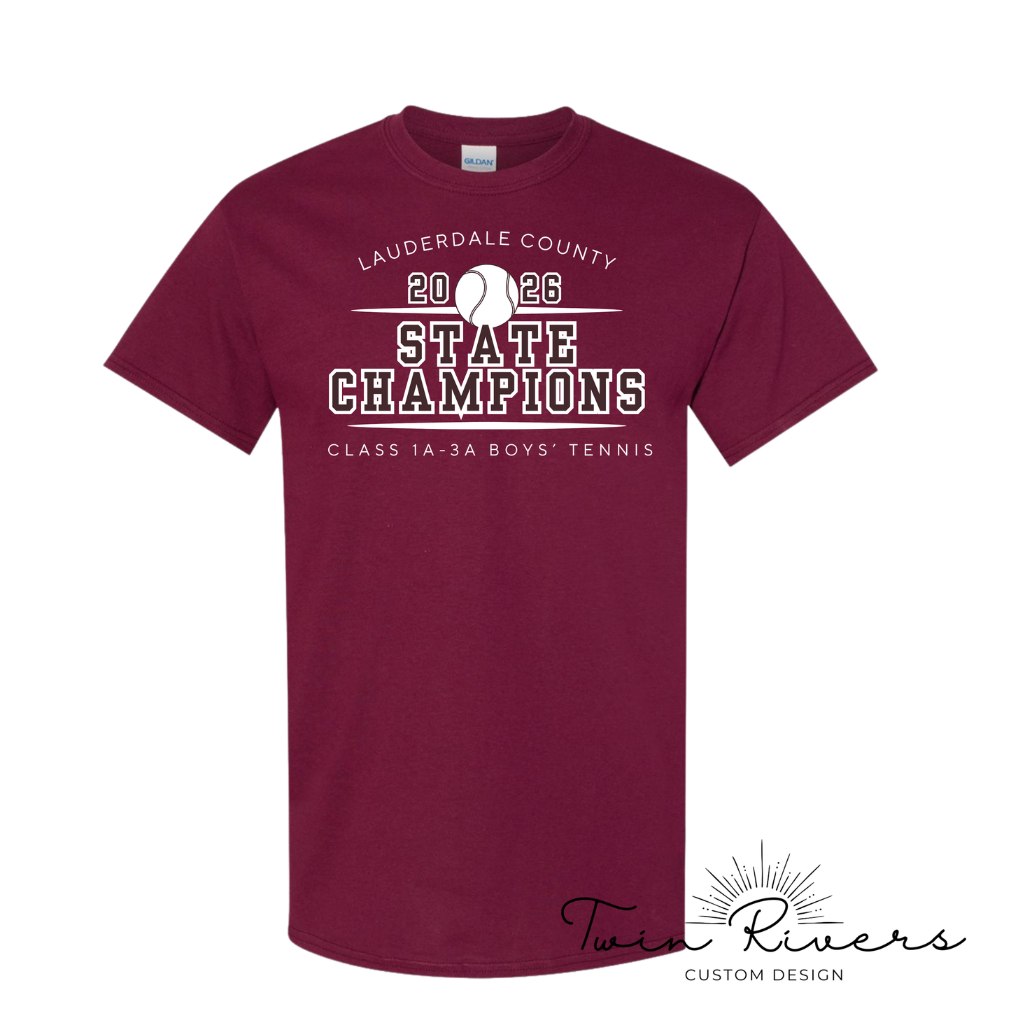 LC Boys' Tennis Champions - Maroon & White