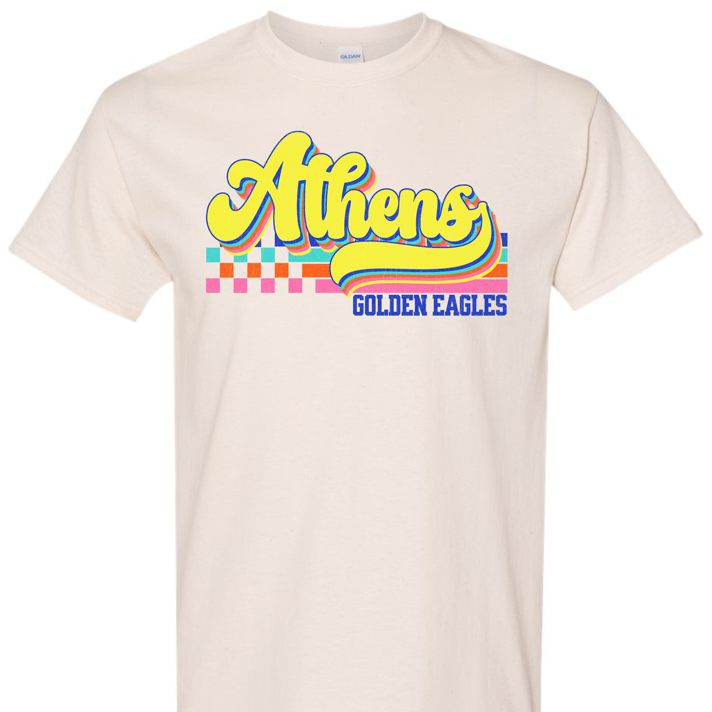 Athens Eagles Vibrant Checker Script - ADULT