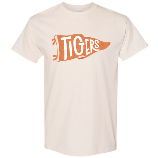 Auburn Tigers Pennant - Gildan Natural Tee