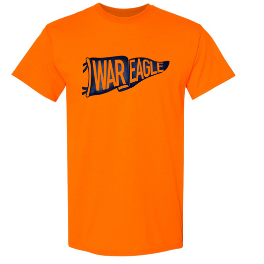 War Eagle Pennant - Gildan Orange Short Sleeve