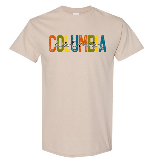Columbia Elementary Block Color Sand Gildan Tee