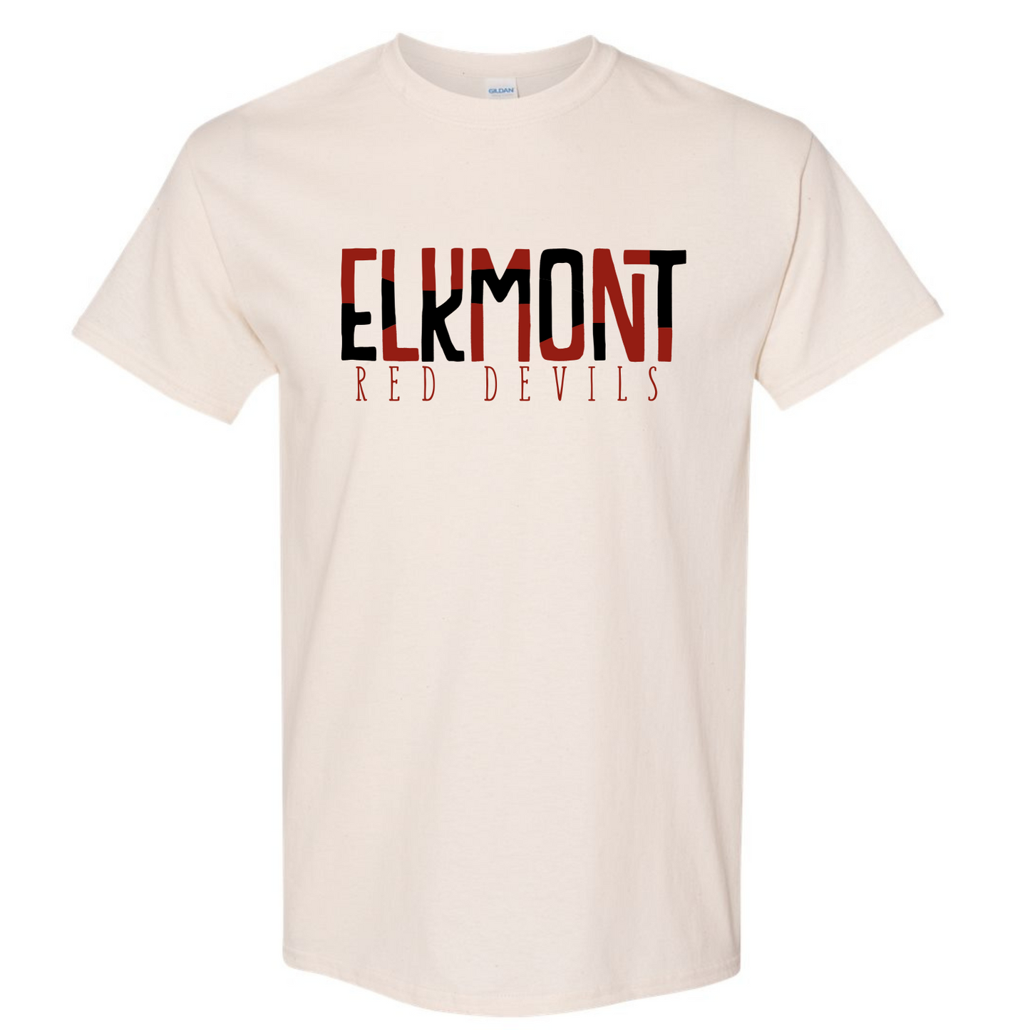 Elkmont Color Block - Gildan Natural Short Sleeve