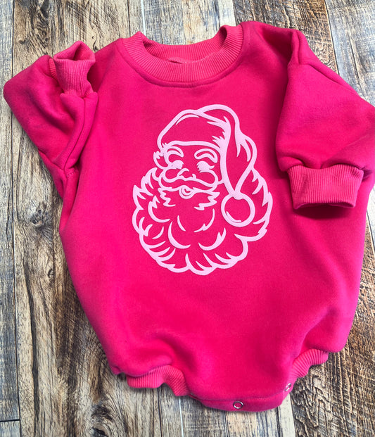 Hot Pink Puff Santa Bubble