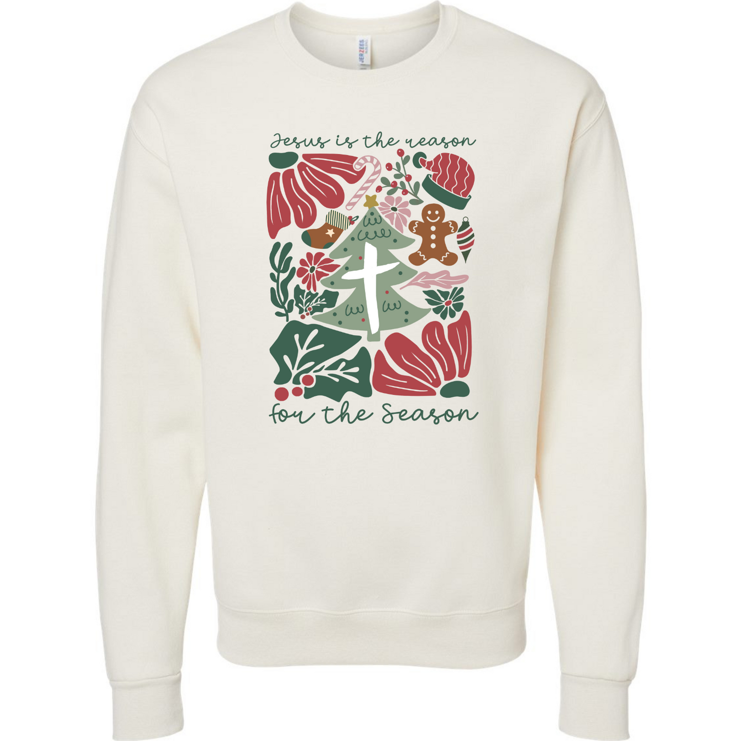 Jesus is the Reason for the Season - Jerzees Sweet Cream Sweatshirt