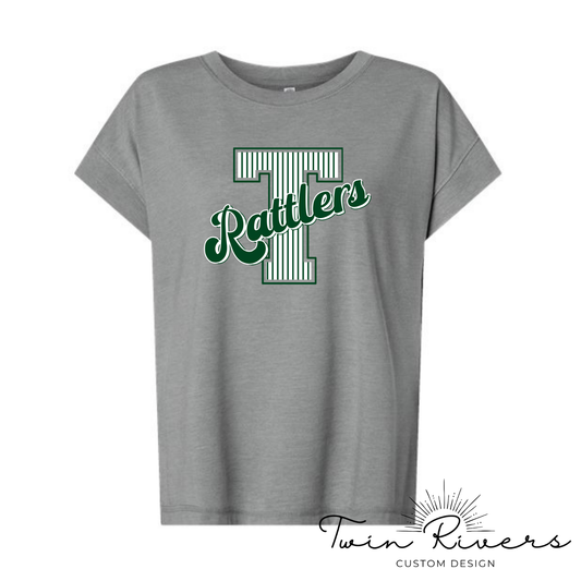 Tanner Rattlers Striped Varsity Letter Vintage Tees