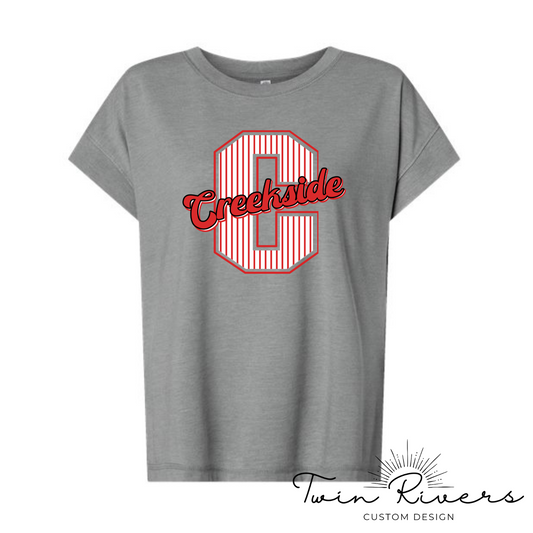 Creekside Striped Varsity Letter Vintage Tees