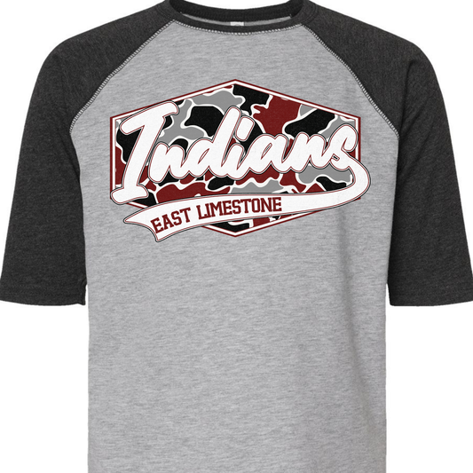 East Limestone Indians Camo Badge Youth Sizes