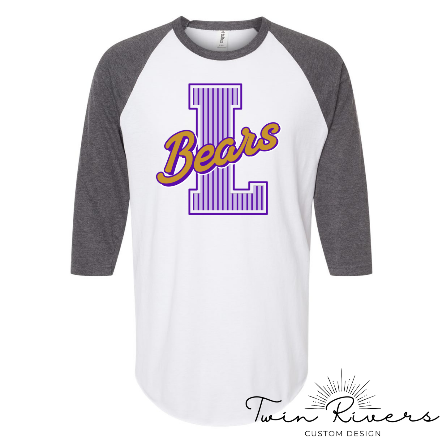 Lexington Bears Striped Varsity Letter Vintage Tees