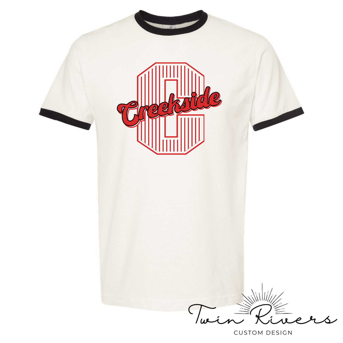 Creekside Striped Varsity Letter Vintage Tees