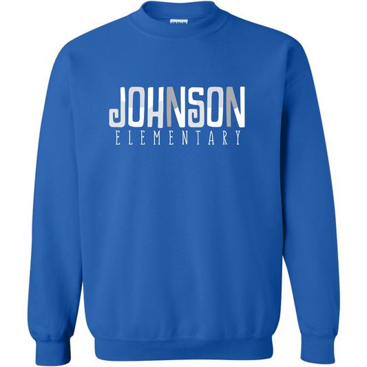 Johnson Elementary Color Block - Gildan Royal Sweatshirt